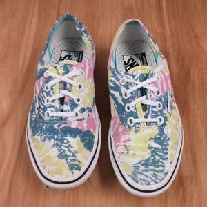 VANS Comfycush Lifestyle Tie-Dye Skate Shoes Womens Size 6 Orchid White Canvas